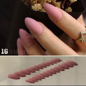 Stiletto press on nails with stickers
